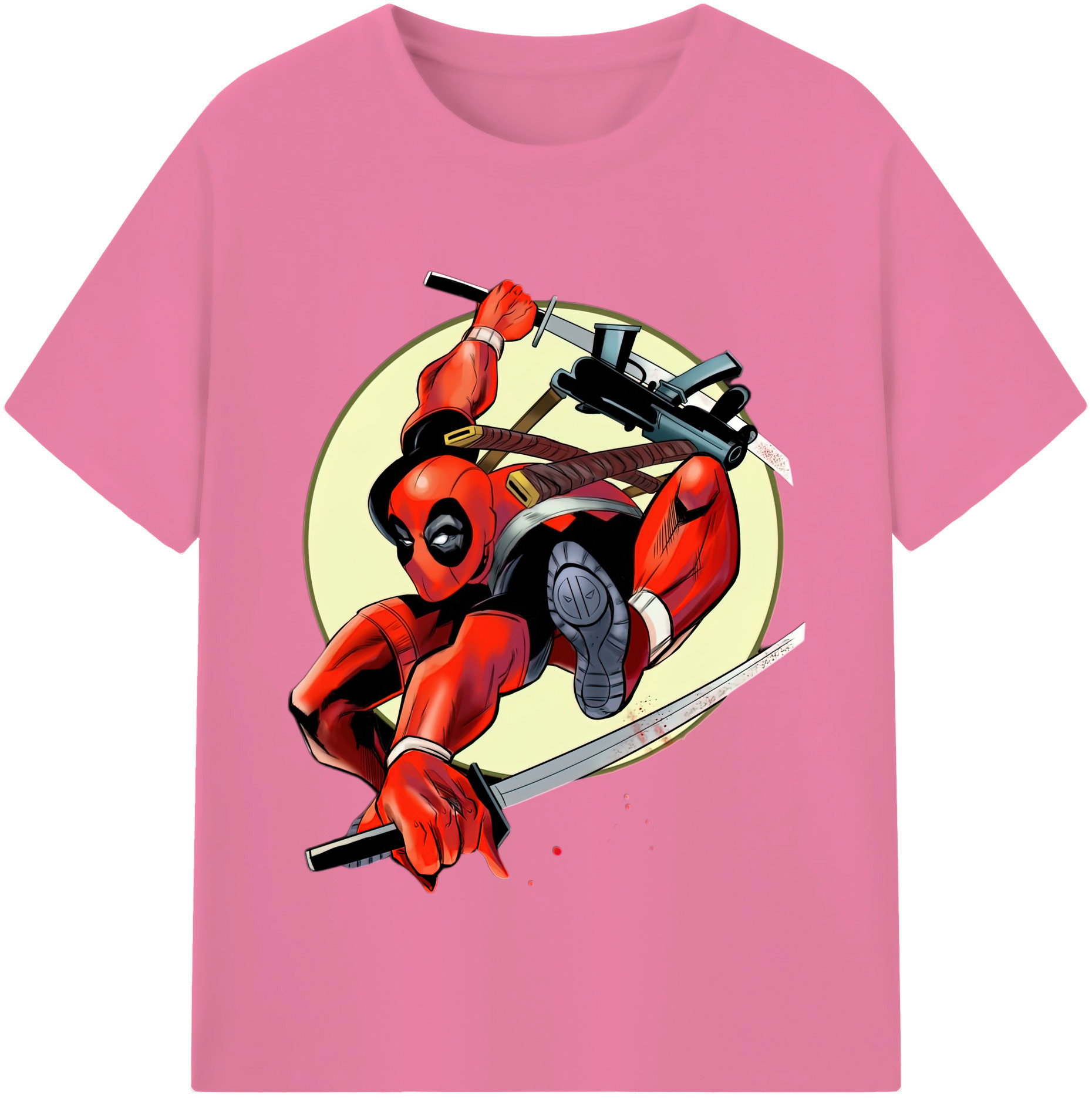 （画像用） Deadpool デッドプール 綿100％半袖Tシャツ（フロントプリント）
